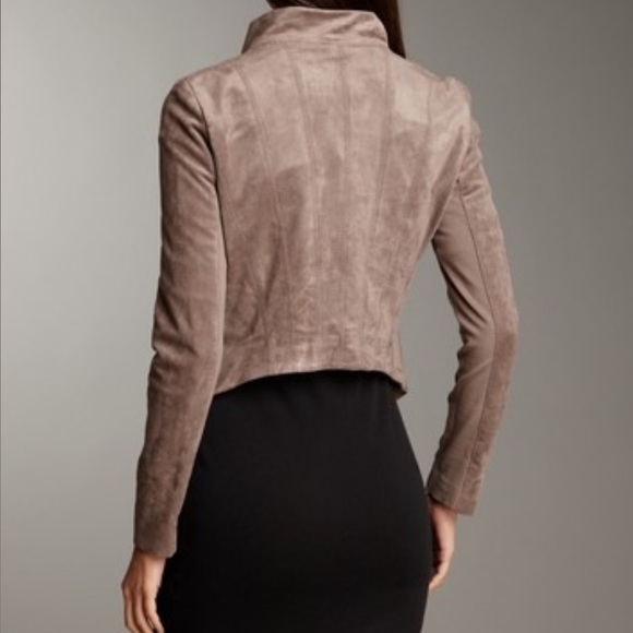 BCBG Max Aria Faux Suede Drape Jacket - Picture 3 of 7